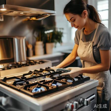 燃气灶清洁,勤快防油污固化