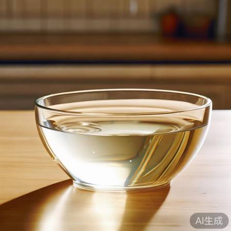 倒白醋水入适中碗