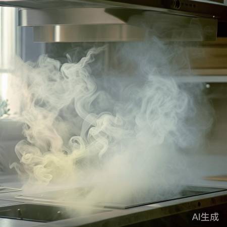 油烟机烟雾鉴别：正常淡黄，异常