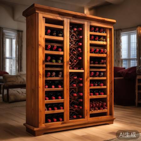 新添宝贝实木红酒柜，客厅吸睛神