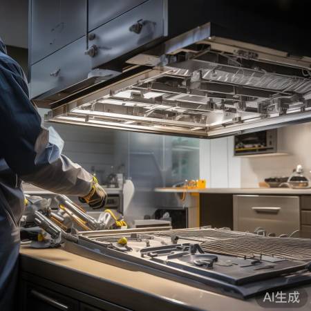 油烟机清洗拆装,注意通风、电路