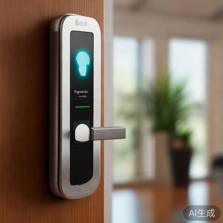 Bosch指纹锁已安装，电池充