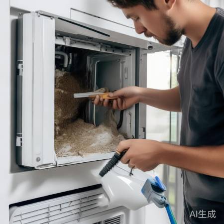 空调面板异物，清理后复位