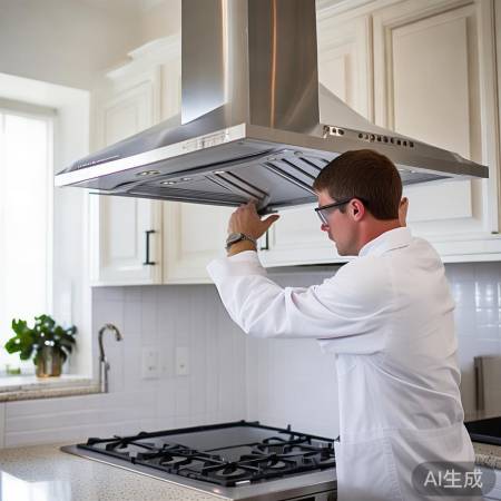 油烟机检查，安装稳固通风好