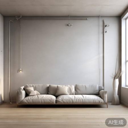 简约风格，金属管道罩，和谐美观