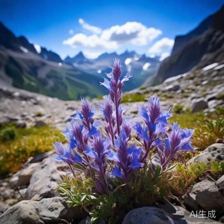 高山龙胆，蓝紫花精致珍贵