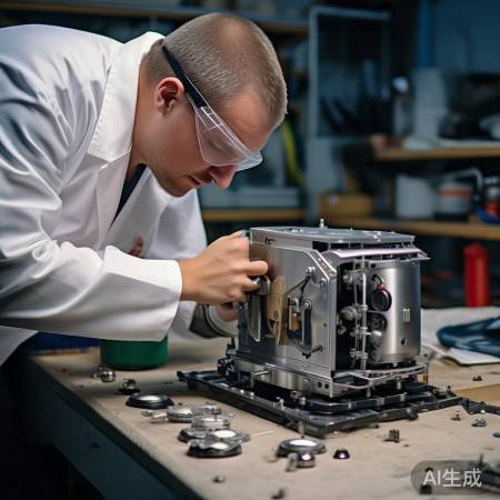 拆卸点火装置，螺丝刀拧下螺丝