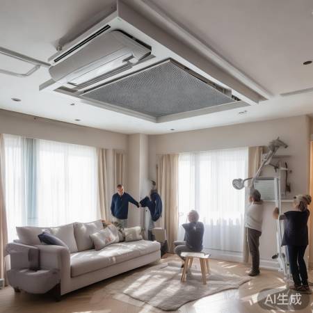 先吊顶装空调，保护管道，协调美