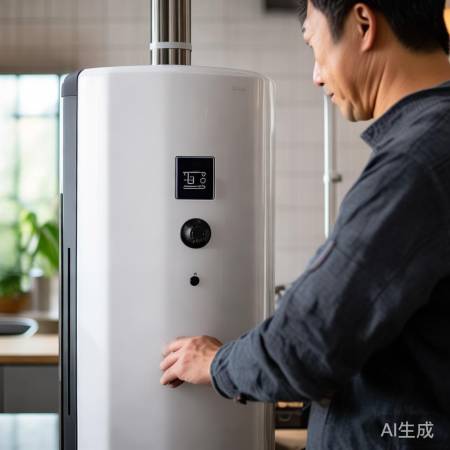 “启动热水器，除垢剂循环除垢。