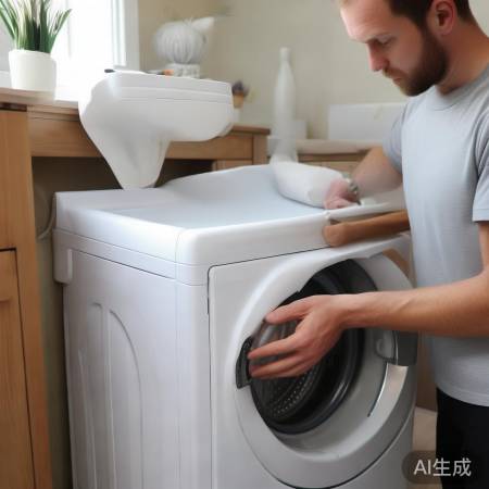 安装洗衣机罩，保护洗衣机。