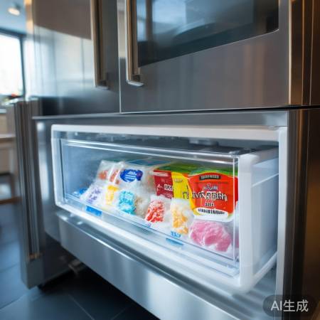 冷藏下层冰冻区，储冰食宜合理。