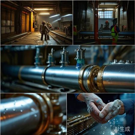 检查管道接口，肥皂水检漏