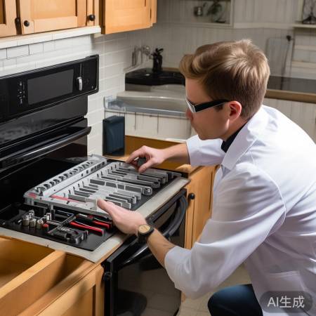 安装灶芯，轻按螺丝适度拧紧