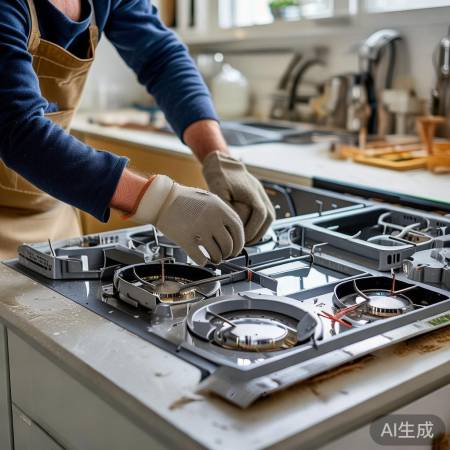 小心拆旧灶,部件别丢。