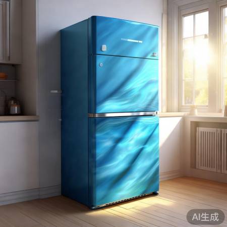 冰箱布随季换色,温馨家居景。