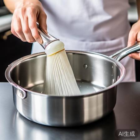 用白醋刷洗，除垢去污。