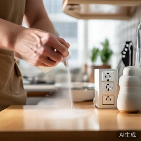 白醋喷洒消毒插座清洁卫生