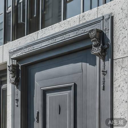 防盗门多带门楣，个别特殊设计无