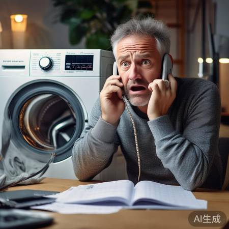 联系售后,洗衣机维修服务。