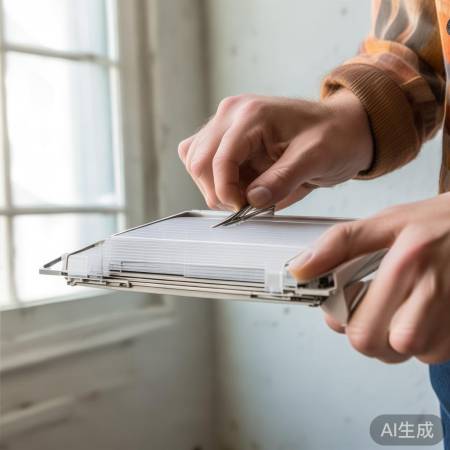 拔卡扣取空调滤芯