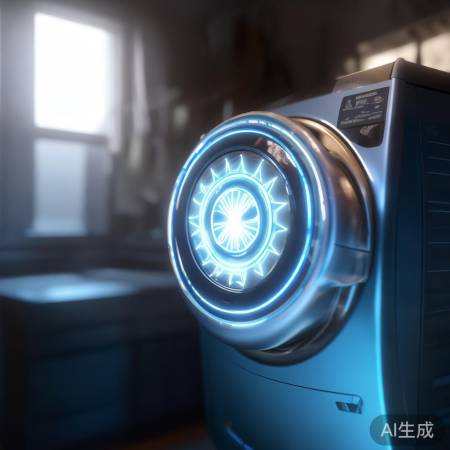 洗衣机小太阳图标，抗菌除菌保健