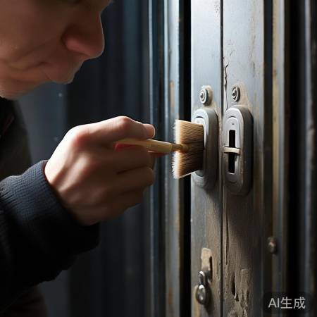 清理门锁槽位，确保顺畅。