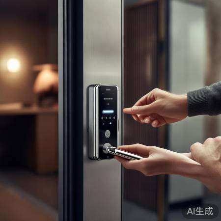 “指纹密码锁，安全便捷，防忘带