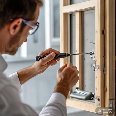 拆螺丝装指纹锁,手稳防损坏。