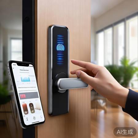 “指纹锁设置:按说明操作,手机