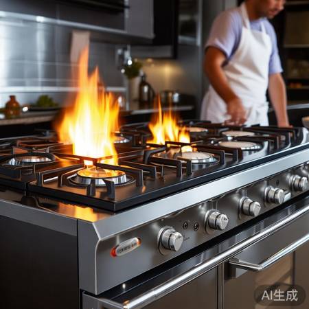 集成灶火力强，烹饪便捷高效。