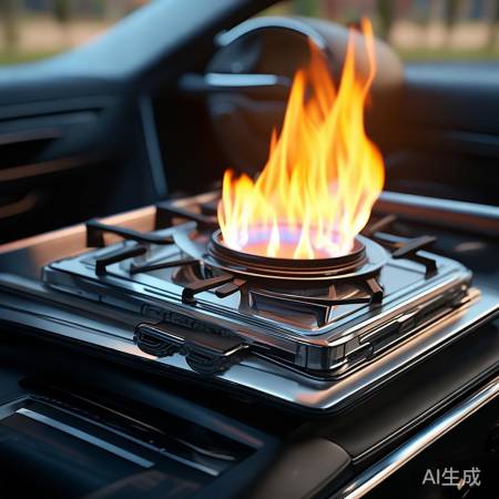 车载燃气灶：安全防风设计，自动