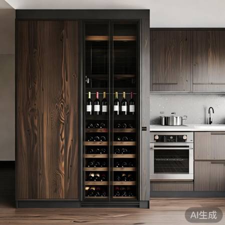 暗装红酒柜，简约美观，提升厨房