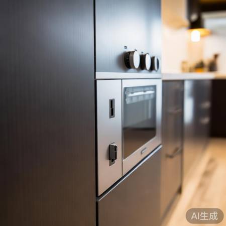 “集成灶旁插座，烹饪更便捷。”