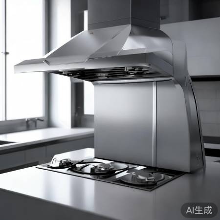 “侧吸式油烟机，静音吸力强。”