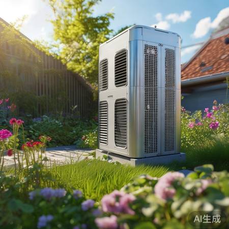 庭院安装空气能，通风向阳，空间