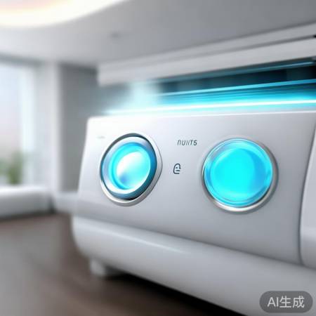 蓝色按钮，空调节能模式启动