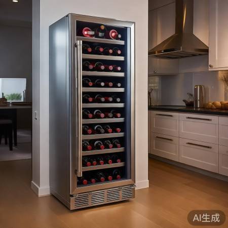 红酒柜尺寸宜适中，空间匹配恰到