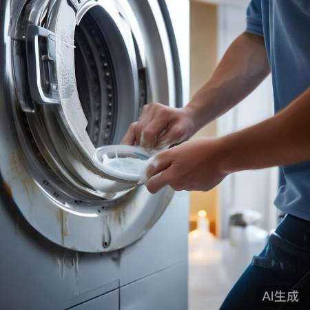 “洗衣机门封圈,洗洁精刷子清洁