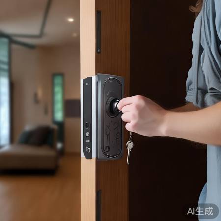 指纹锁无重置，备用钥匙解救！