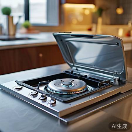 艾玛燃气灶翻盖，节能方便新体验