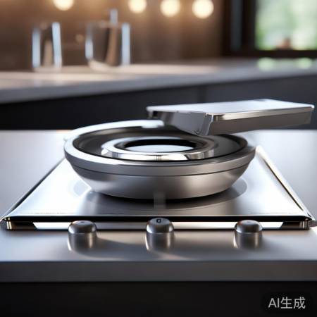 艾玛燃气灶翻盖设计，火力调节简
