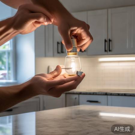 拆灯管:拔或拧螺丝,勿伤手