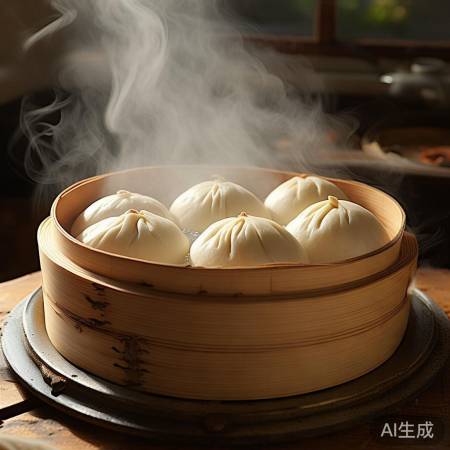 蒸包子水温适中，防止内外不熟