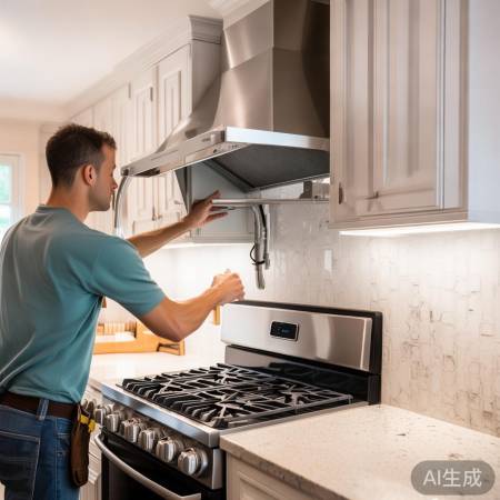 抽油烟机安装：选尺寸，定位置，