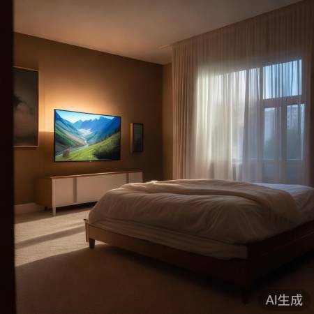 调整电视位，光线避床增空间