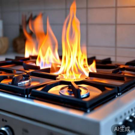 燃气灶燃烧观察