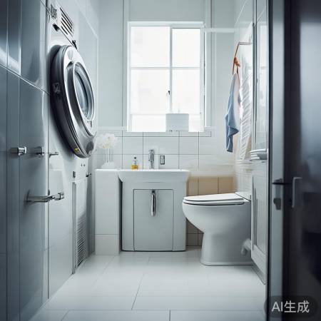 一室两用，洗衣机洗面间，便捷生