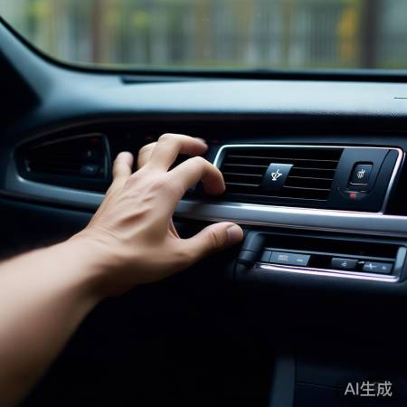 按下AC按钮，空调关闭，风扇内