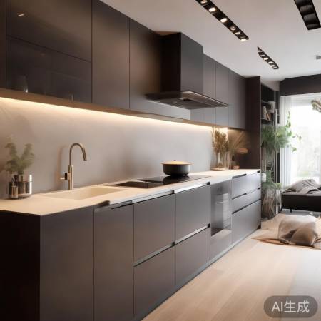 消毒柜摆放,厨房低柜、客厅随意