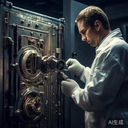 保险柜锁具复杂，转圈工具解密。